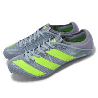 【adidas 愛迪達】田徑釘鞋 Sprintstar 男鞋 灰 綠 輕量 抓地 釘鞋 田徑 運動鞋 愛迪達(IE6871)