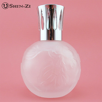 (300ml)大玻璃薰香精油瓶(圓球雕花-霧白) 玻璃薰香瓶 薰香瓶 玻璃瓶
