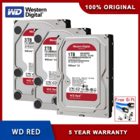 Original Western Digital WD Red NAS 4TB 3TB 3.5" Internal Hard Drive HDD SATA 6GB/S 2TB 1TB SATA 64 MB Cache HDD For Desktop