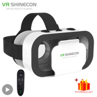 Shinecon 3D VR Glasses Virtual Reality Viar Goggles Headset Devices Smart Helmet Lenses For Cell Phone Mobile Smartphones Viewer