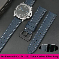 Carbon Fiber Nylon Watchband For Panerai PAM1661 441 watch GT2 Magic2 BELL ROSS 22mm 24mm 26mm Bracelet Watch accessories Straps