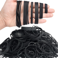 Rubber Bands Assorted Sizes Black Elastic Bands Tactical rubber bands for Office supplies 0.5lbs siz