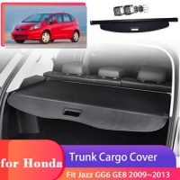 Car Trunk Cargo Cover for Honda Fit Jazz GG GG6 GE GE8 MK2 2009~2013 Security Shield Rear Curtain Partition Privacy Accessories
