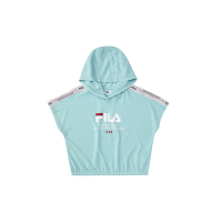 FILA KIDS 女童吸濕排汗連帽上衣-淺綠 5TEX-4326-LN