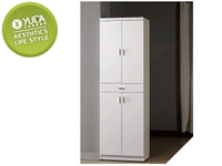 【YUDA】米洛斯 6.5尺 純白色 雙面造型 高鞋櫃/玄關櫃 J2M 388-1
