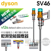 【4/30前隨貨送收納架+洗地滾筒】dyson 戴森 V12s SV46 Detect Slim Submarine 乾濕全能洗地吸塵器 -原廠公司貨 [可以買]【APP下單9%回饋】