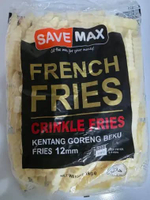 SAVEMAX CRINKLE CUT 12MM FRENCH FRIES 1KG KENTANG GORENG FROZEN SAVE MAX 1000GR HALAL