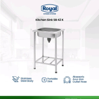Royal Kitchen Sink SB 42 K Portable dengan Body Stainless Steel dan Aksesori Avur dan Outlet Hose