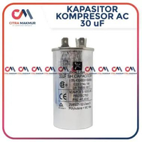 Kapasitor AC 30 uf Capasitor Outdoor Air Conditioner Kompresor Almunium Tabung Mesin Single One Cool