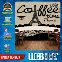 Wallpaper Dinding Custom 3D Premium - Tema Cafe/Coffee/Resto