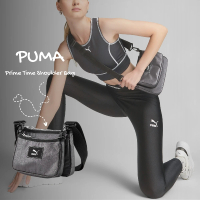 【PUMA】側背包 Prime Time Shoulder Bag 男女款 灰銀 休閒 小包 斜肩包(07917701)