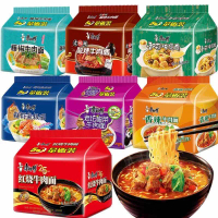 Master Kong Instant Noodles, 5-Pack Large Bags: Spicy Beef Noodles, Braised Beef Noodles, Tang's Pic