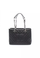 Chanel Pre-Loved Chanel matelasse grand shopping GST chain shoulder bag chain tote bag Caviar skin b