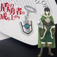 Shield Keychain Anime The Rising Of The Shield Hero Naofumu Iwatani Enamel いわたに なおふみ Shield Pendant Keyring Jewelry Cosplay Prop