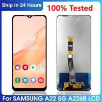 6.6" 100% Tested For Samsung Galaxy A22 5G LCD Display +Frame Touch Digitizer For Samsung A22 5G SM-A226B Screen Replacement
