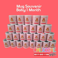 Mug Souvenir bayi 1 bulan | Hampers 1 Bulan anak bayi
