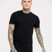 Kaos Polos Distro Katun Combed 30s - Bahan Catoon - Boxer, Hitam, Pria