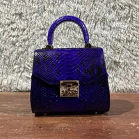 Tas Gress Kulit Piton Elegan Kulit Ular Python Size 20cm Ungu