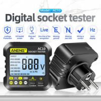 US/EU Plug Digital Tester Socket Tester Plug Detector Zero Line Plug Polarity Drop Shipping