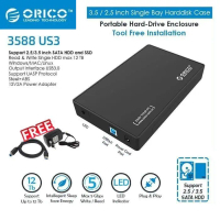 Casing Hardisk HDD 3.5 inch SATA USB 3.0 HDD Enclosure 3588US3