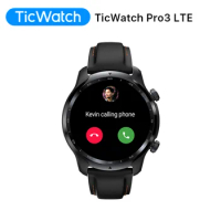 TicWatch Pro 3 LTE (Refurbished) Wear OS Smartwatch Snapdragon Wear 4100 8GB ROM 3 to 45 Days Battery Life NFC and Built-in GPS
