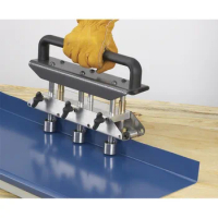 3-Station Edge Roller Bender Roofing Sheet Metal Bending Tool for 0-90 Degree Angle 13-130mm Bending