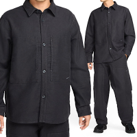 Nike NL LS Chamois Field Shirt 男款 黑色 襯衫 寬鬆 大口袋 長袖 FB7743-060