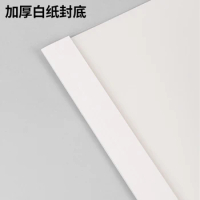 10PCS/Bag Deli Thermal Covers Clear Face A4 Glue Thermal Binding Cover 1-20mm (1-170 Sheets) White Thermal Book Covers