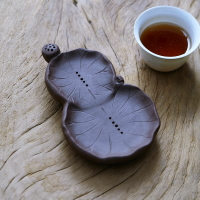 紫砂泥茶海中式復古儲水壺承壺托茶道配件茶桌泡茶乘水放漏1入