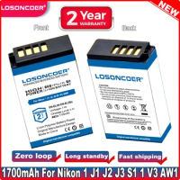 LOSONCOER 1700AmAh EN-EL20 EN-EL20a Battery For Nikon Coolpix P1000 Nikon1 J1 J2 J3 1 S1 1 V3 Nikon1 AW1 Batteries