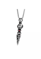 OPCHIC Men's Vajra Titanium Steel Necklace (Buddhist Ritual Instrument Style)