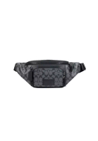 Coach Coach Track Belt Bag C3765 With Signature Canvas In Charcoal Black