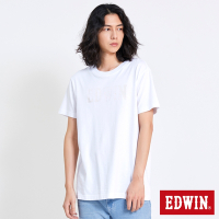 EDWIN EFS 雷射光LOGO短袖T恤-男-白色
