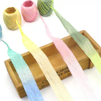 20m Natural Raffia Straw Yarn Hand-Knitted Crocheting Rafia Straw Paper Yarn For Diy Handmade Summer Straw