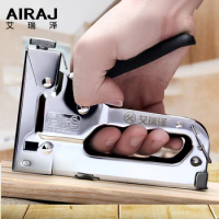 AIRAJ 3-Way Manual Heavy Duty Hand Nail Gun Furniture Stapler For Framing With 600pc Staples By Free Woodworking Tacker Tools