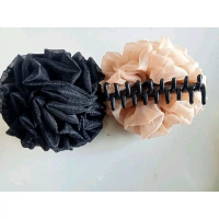 Jepit Hijab/Rambut Mawar Coklat Hitam Clips - Aksesoris