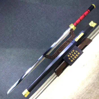 Hand-Forged straight Han dynasty style WUSHU Sword rapier Manganese steel Blade falchion knife-edge