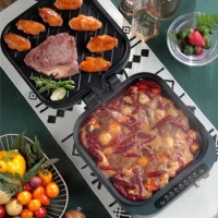 Grill Plate Hot Pot Food Instant Noodle Home Thickened Chinese Hot Pot Multifunction Meat Christmas Fondue Chinoise Cookware
