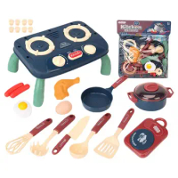 Pretend Cooking Playset Set Of 14 Children's Electrical Cooking Pretend Toys Pre-Kindergarten Toys Cookware Toys With Sound For