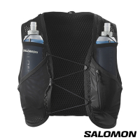 官方直營 Salomon ACTIVE SKIN 8 水袋背包組 黑/金屬灰