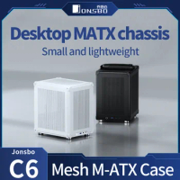 JONSBO C6 ITX/M-ATX Home/Office Mini Desktop PC Case MESH Boards Type-c Small Chassis for ATX Power Supply ≤185mm Cooler 200-255