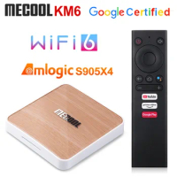 Global 4GB 64GB Mecool KM6 deluxe edition TV Box Android 10 Amlogic S905X4 Google Certified Wifi 6 1000M BT Media Player