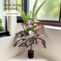 Green Plant Artificial Flower Artificial Potted Plant Combination Gift Home Decoration Ornament Film