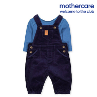 mothercare 專櫃童裝 藍色吊帶褲套裝/上衣+吊帶褲 (3-6個月)