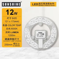 陽光 - (LMPE-12D) LED磁石吸頂燈模組12W 白光 需配合燈盤使用 (建議尺寸: 230mm或以上) #吸頂天花燈模組 #燈盤模組