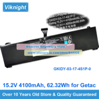 Genuine GKIDY-03-17-4S1P-0 Battery GKIDY03174S1P0 15.2V 4100mAh 62.32Wh for Hasee Getac 4ICP6/62/69 Laptop Battery