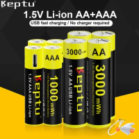 PALO 1.5V AAA 1110mWh USB Rechargeable Li-ion AAA Battery 1.5V lithium AAA  batteries for Remote Control Mouse Toy+Cable