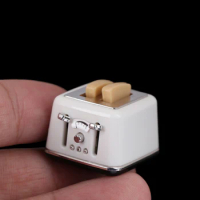 1/12 Scale dollhouse bread machine with toast miniature cute decorations toaster