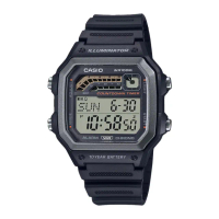 【CASIO 卡西歐】數位男錶 多功能計時器 定時器 LED照明 防水100米 WS-1600H(WS-1600H-1A)
