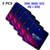 Wholesale 5PCS H96 MAX V11 TV BOX Android11 RK3318 2G 16G 4G 32G 4G 64G BT 3D 2.4G 5G WIFI 4K HD Media Set Top Box PK X96Q